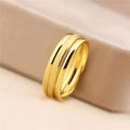 New Fashion Simple Titanium Rings Eternal Love Three-piece Ring Set Stainless Steel Jewelry