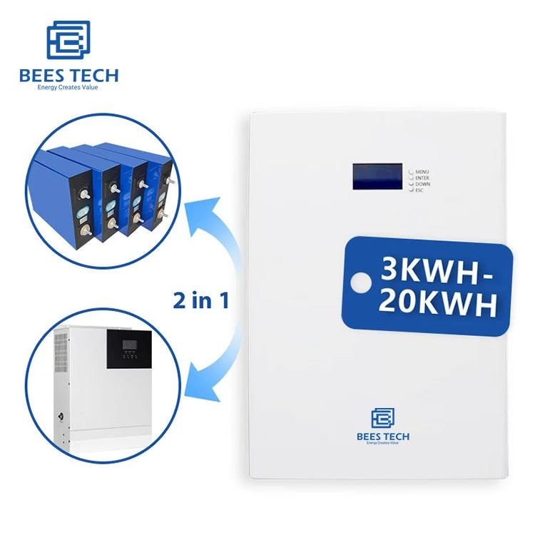 10 Year Life Design 20kwh Solar Battery Powerwal IP65 Deep Cycle 48v Power Wall Lithium Ion Batterie 48v 20kwh