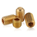 DIN916 Brass /304 Stainless Steel Grub Screw M2 M2.5 M3 M4 M5 M6 M8 Hex Hexagon Socket Allen Cup Point Headless Set Screws Bolt