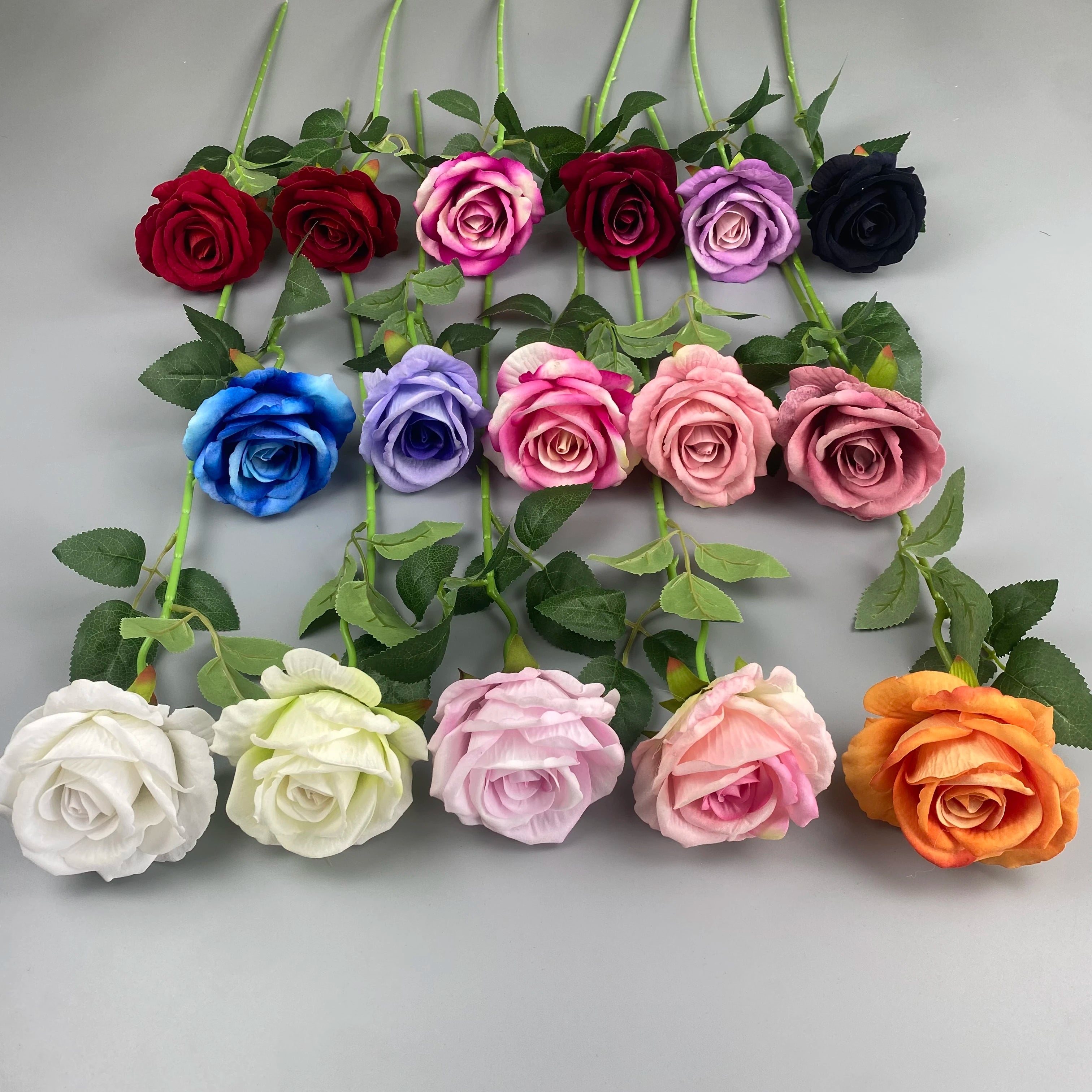 Wholesale New High Quality Silk Rose Flower Stem Real Touch Petals Artificial Rose Flowers for Wedding Centerpieces Arrangement