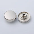 High-end Plating Round Brass Snap Button Custom Logo Metal Engraved Snap Button