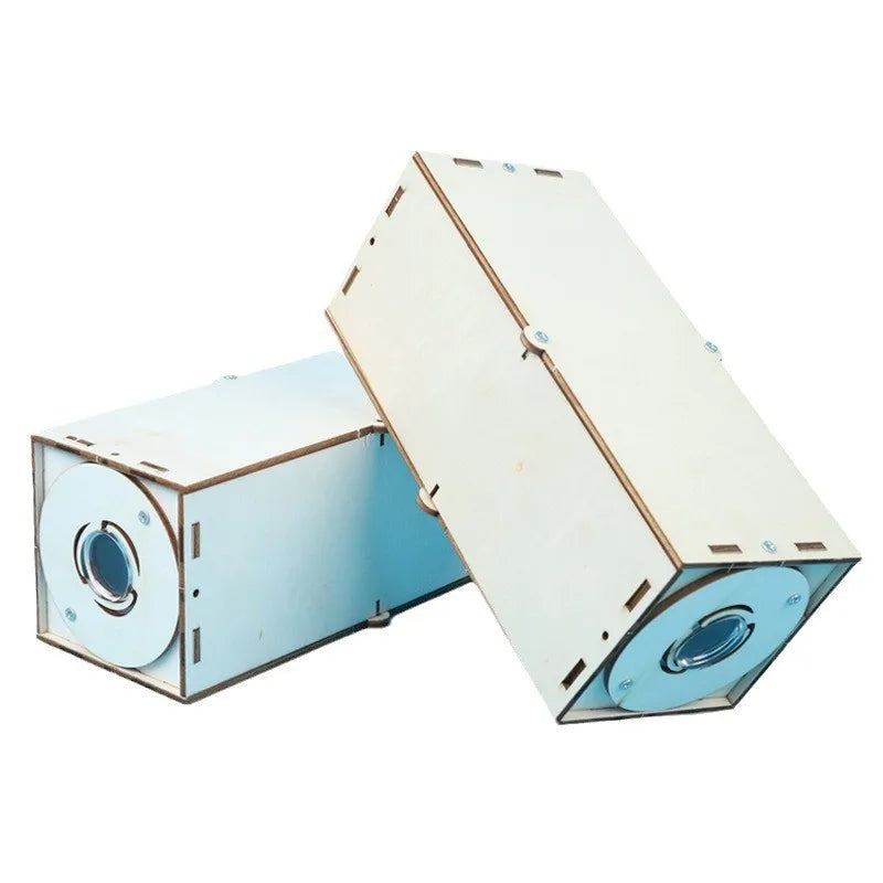 Funny Wooden Diy Telescope 3d Puzzles Science Experiment Kits Educational Toys for Kids Party Gift New Item Craft