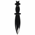 Wholesale Natural Crystal Carving Folk Crafts Healing Black Obsidian Crystal Knife for Gift