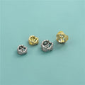 8mm 9.5mm Dainty 925 Sterling Silver CZ Zircon Bowknot Shaped Charm Beads for Jewelry Making Accessories Supplie