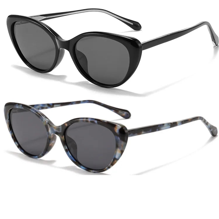 European American Personality Full Frame Unisex Shades Oversized UV400 Protective Polarized Lens Cat Eye Frame Sunglasses