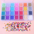 Beadia 9000Pcs/Box 28 Colors Glass Miyuki Seed Beads Set Box Individual Grid Pack mm Jewelry Findings Necklace Making Kits