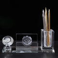 Multi-functional Three in One K9 Crystal Electronic Clock Pen Holder with Office Business Gifts MH-B0376