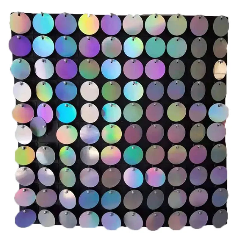Decorative Wind Activate Sparkly Shimmer Sequin Wall Panel for Wedding Backdrop Decoration