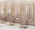 Hot Selling Brand New Original PLC Mirror Touch Switch Led for Beauty Black Rectangular Light up Hair Salon Mirrors
