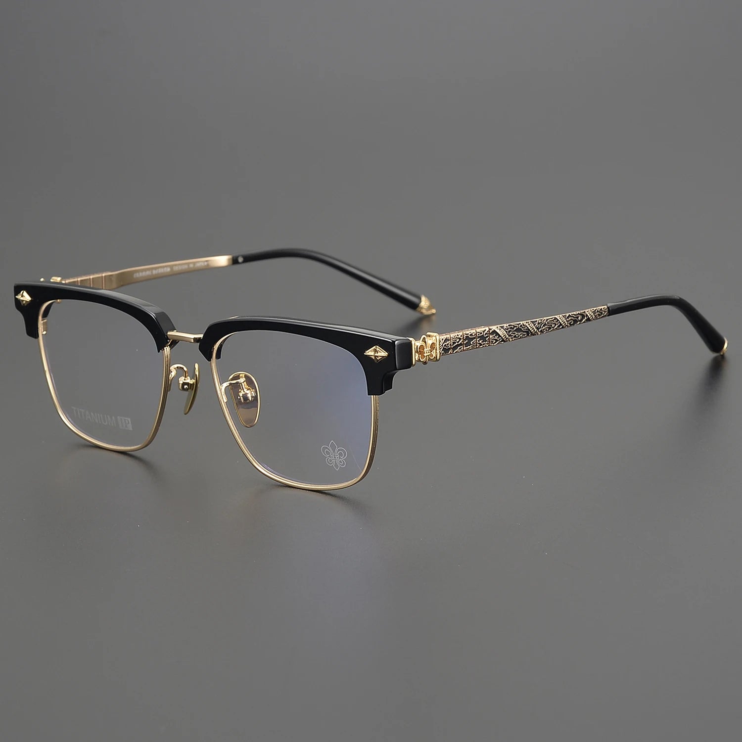 Chinese Style Green Half Frame Kids Clear Titanium Acetate Retro Glasses New Model Prescription Optical Glasses Frame for Girls
