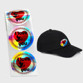 Custom Self Adhesive Refelected Rainbow Shine Holographic Label Sticker for Hat
