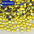 BOBOHOO New Arrival Bling Crystal Stone Magic Colors Flatback Glass Hotfix Rhinestones for Clothes Bags Clothing Accessories