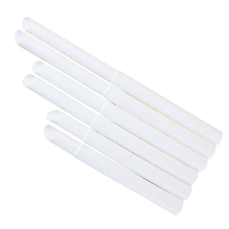 Disposable 100% Biodegradable 6x125mm Paper Telescopic Straw Retractable Drinking Paper Straw for Boxed Milk