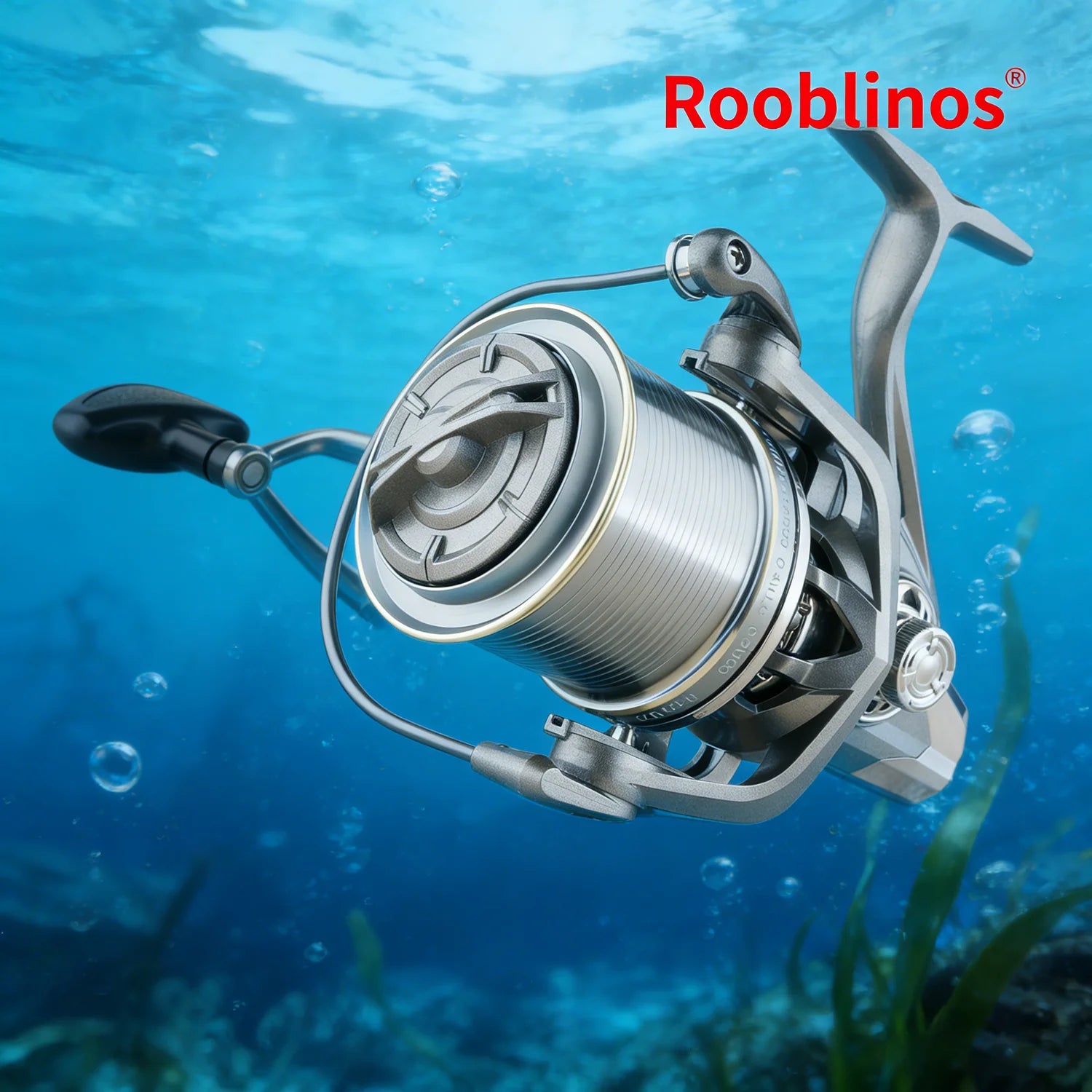 [Germany Stock] Rooblinos NGK Left-Hand Spinning Fishing Reel 4.8:1 Gear Ratio Aluminum Body for River Ocean Use