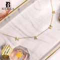 Mother's Day Fine Jewelry 18k Gold Plated 925 Sterling Silver Minimalist Unique Designer Letter Pendant Necklaces for Women