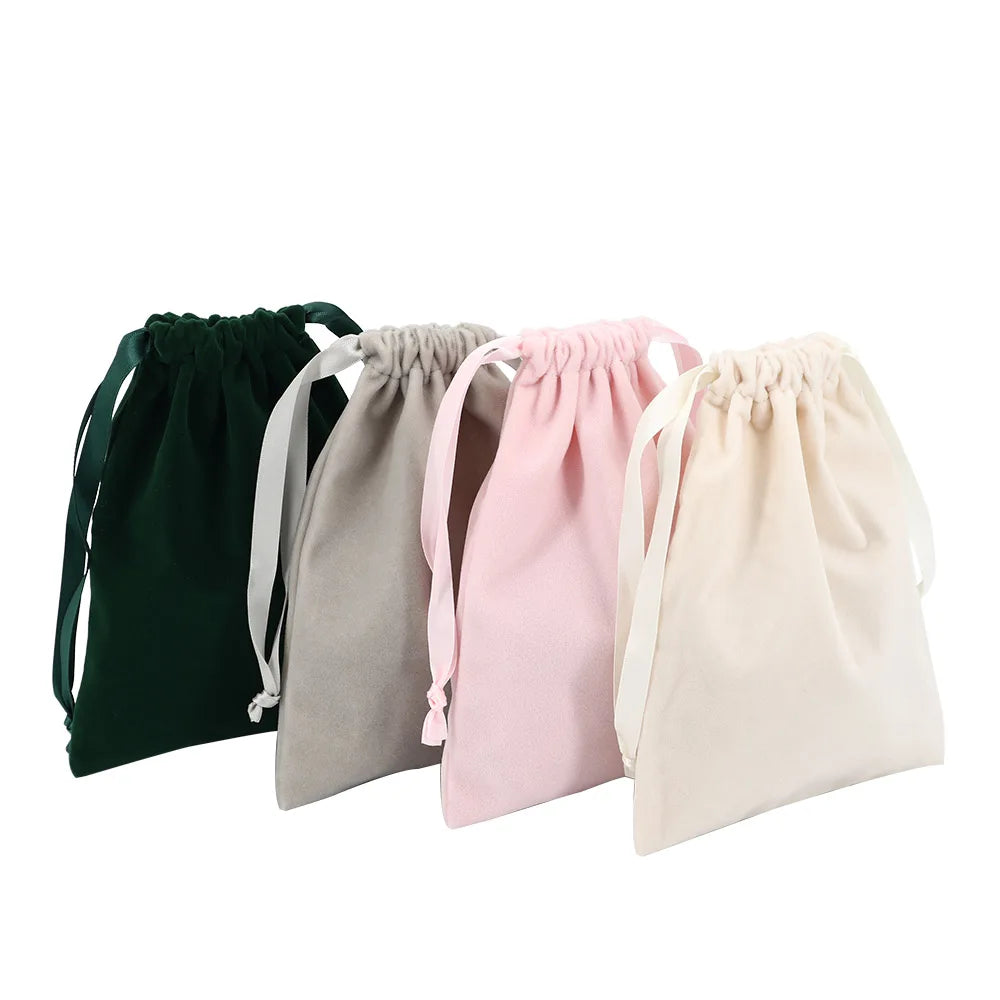 Hot Sale Velvet Drawstring Bags Jewelry Pouch Packaging Wholesale Gift Bag with Custom Logo Eco Promotional Bag