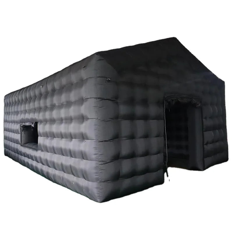 Black Portable LED Disco Lighting Mobile Night Club Tent Inflatable Cube Party Tent Inflatable Nightclub With air Shipping
