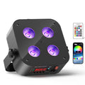 72W LED 6IN1 RGBWA+UV Battery Rechargeable Par Light Wireless Remote/APP/DMX512 Control for Event Wedding Church Stage Party