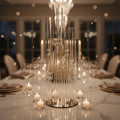 Detachable Candelabra 90cm Tall Crystal 8 Arms Handmade Europe Style Valentine's Day Wedding Candle Holder Candelabra