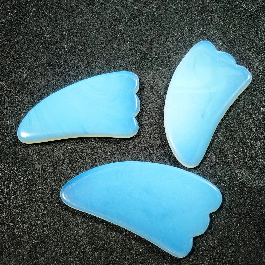 DIY Good Quality Customized Beauty Instrument Gua Sha Tool Hand Made Opalite Guasha Board