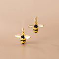 10.5mm Bee Charm Realistic Sterling Silver Enamel Honeybee Pendant Queen Pendant