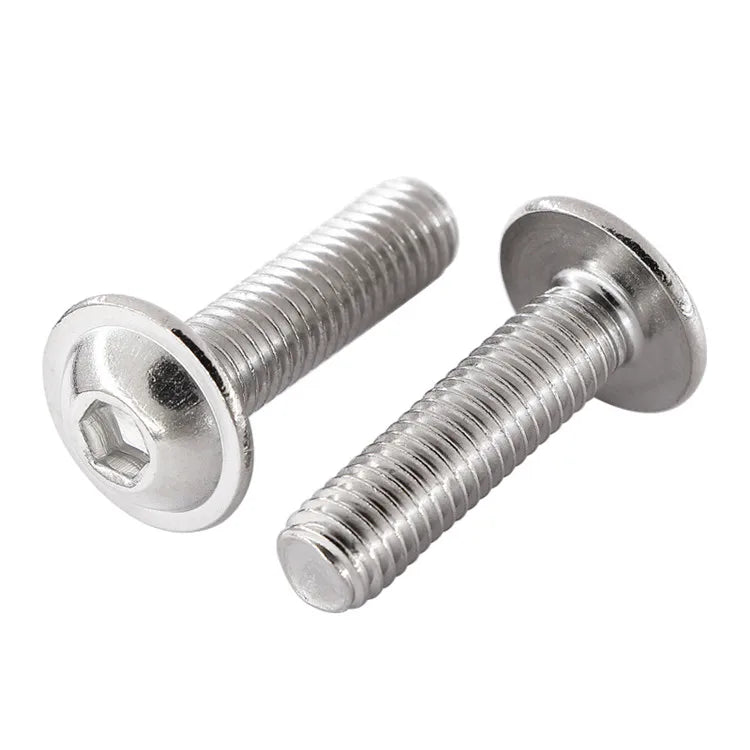201 Stainless Steel M2-M10 Hex Flange Allen Bolt Plain Finish ISO Standard