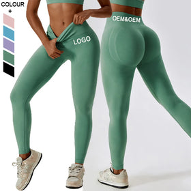 Activewear Wholesale Sport Pant Seamless Gym Yoga Pants Scrunch Butt Workout Leggings for Women