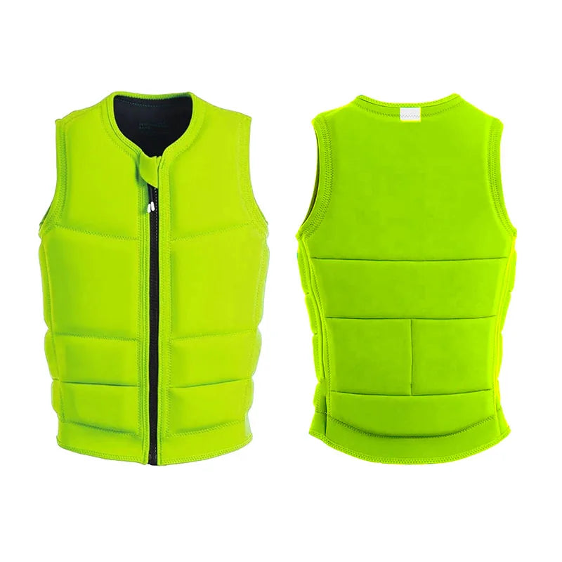 Factory Price Custom Logo Neoprene Adults  Professional Work Yellow Vest Life Jacket
