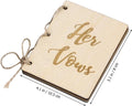 Wood Material His and Her Vow BookWedding Ceremony Party Vow Booklets Wedding Vow Books