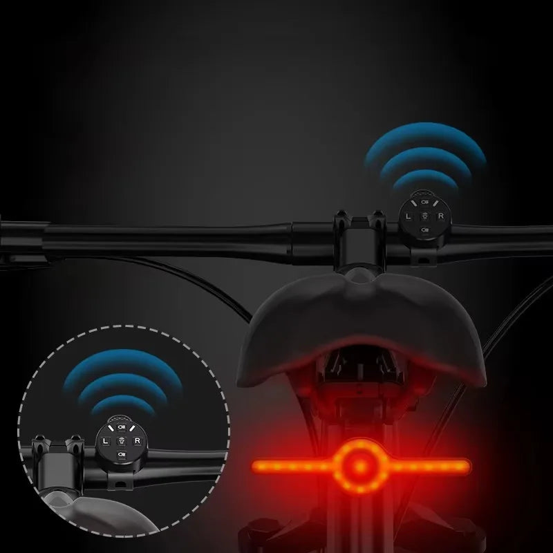 2026 New Intelligent Remote Control Bicycle Light  Steering Light Mountain LED Warning Safety Tail Light Bicycle Accessories
