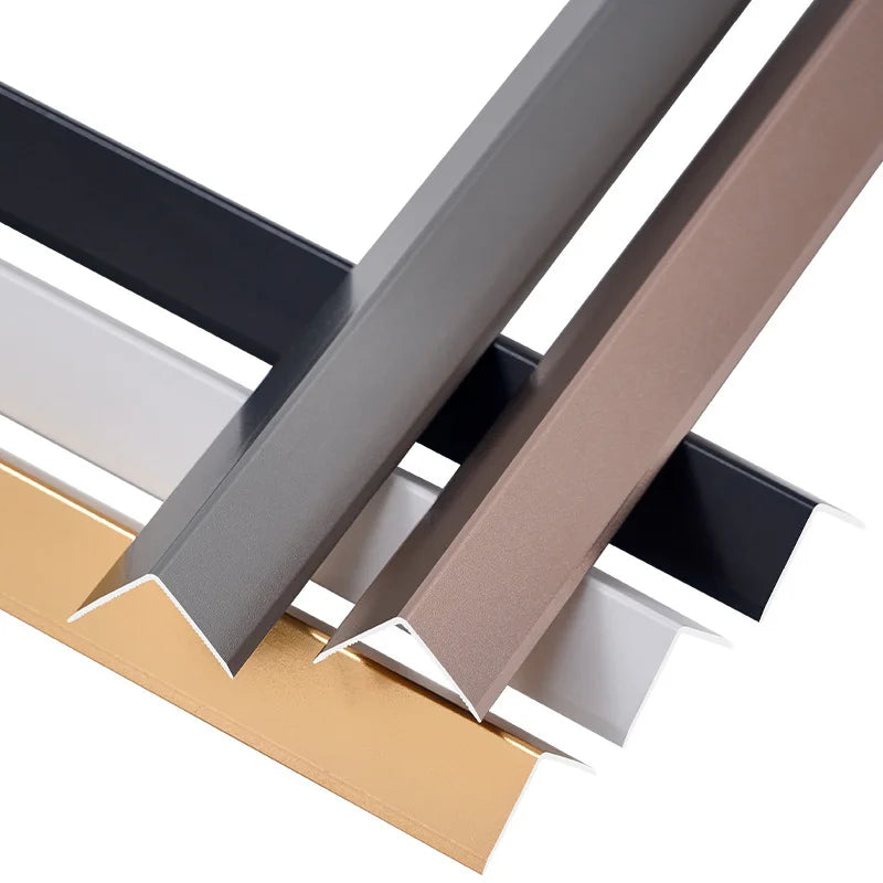 Ringo Factory Custom Modern Design Aluminum L-Angle Tile Trim Brushed Gold Exterior Self-adhesive Waterproof Eco-friendly