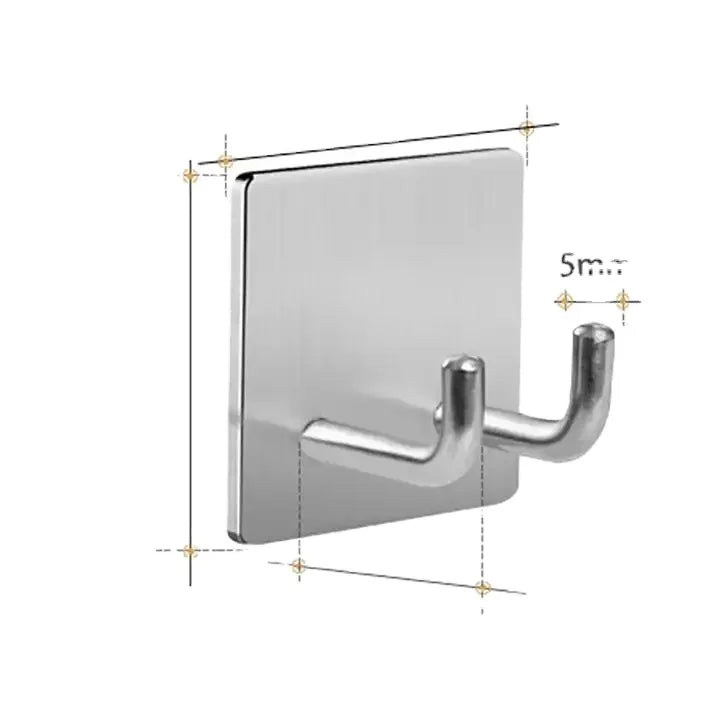 Heavy Duty Adhesive Hooks Wall Hangers Shower Caddy Hooks Bath Towel Hook for Bathroom