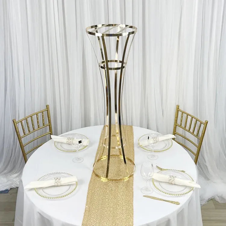 New Gilded Flower Rack Wedding Table Center Decoration Golden  Rack Photo Props Wedding Decoration Wedding Flower Stand