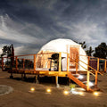 Glamping 8M Igloo Dome Tent With Kitchen Module for Family Getaway