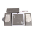 Custom Printed Folio Grey Velvet Hardcover Invitation Elegant Handmade Clear Acrylic Wedding Invitations