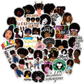 50Pcs Inspirational Girl Black Melanin Poppin Graffiti Stickers for Girl Laptop Phone Notebook Custom Motivational Label