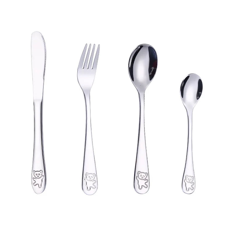 Customizable Zoo Kids Cutlery Set for School 304 Stainless Steel 20pcs Minimum with Case