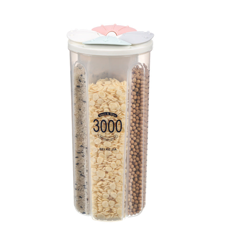 Cereal Dispenser With Lid Storage Box Plastic Rice Container Food Sealed Jar Wall-mounted Storage tank for Kitchen