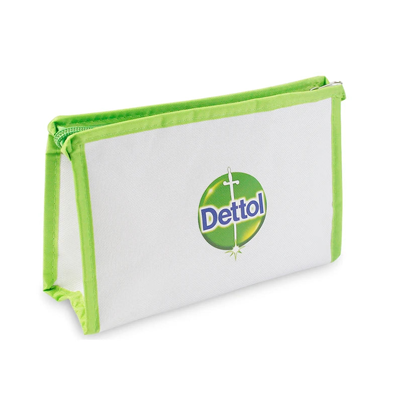 Ruthbag Custom Logo Printed Letter National Eco-Friendly Non-Woven Small Capacity Makeup Cosmetic Bag Durable Waterproof Zipper