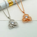 Luxury Charms Solid Jewelry Flower Pendant Sterling Silver 925 Jewellery