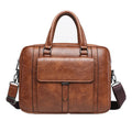 0802 Two Colors Custom Wholesale Crossbody Classic Boss Businessman Computer Large PU Leather Tote Men Hard Attache Briefcases