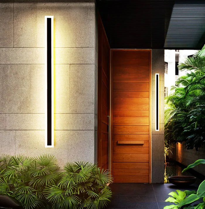 Modern Luminaire Garden Sconce  Ip65 Aluminum Long Strip Lamps Outdoor LED  Wall Light