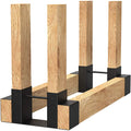 Modern Outdoor Indoor Metal Firewood Rack Log Holder Heavy Duty Steel Firewood Storage