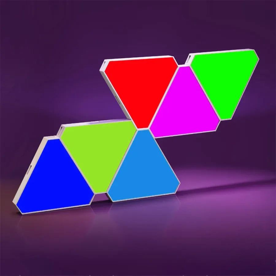 Howlighting APP Triangular Quantum Bedside Wall Electric Competition Atmosphere Intelligent Honeycomb Magic Color Pickup Lamp
