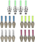 Bicycle Valve Stem Cap LED Lights Portable Super Bright PC Material Water-Resistant Multi-Color Night Riding Tire Flash Light
