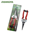 Stainless Steel Pruning Shears Trimming Harvest Flower Pruning Scissors Gardening Hand Pruner with Elbow Blade for Bonsai Garden