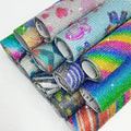 40*24cm Rainbow Rhinestone Design Crystal Rhinestone Sheet Applique Crystal Trimming Sticker for Craft