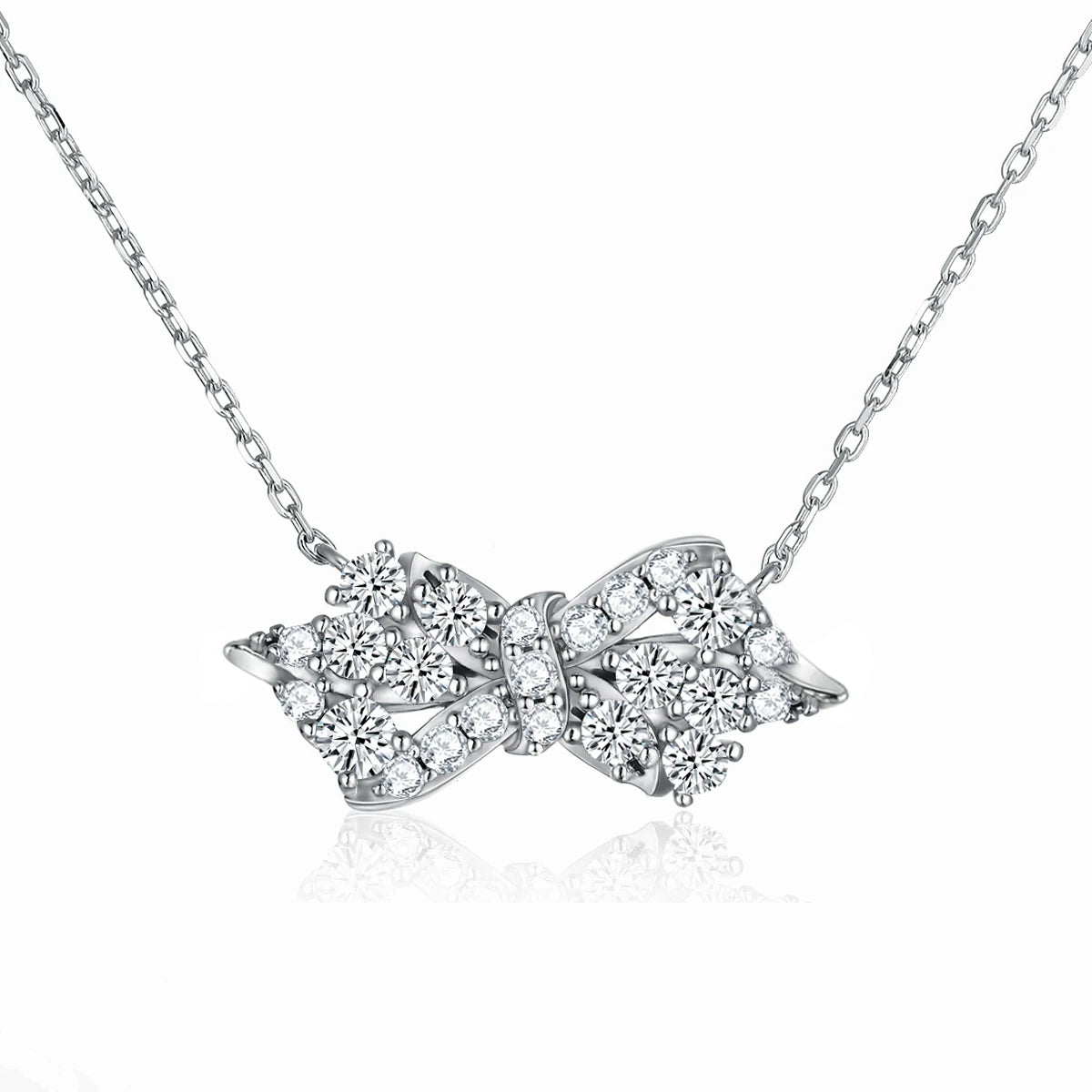 Elegant 925 Sterling Silver Zirconia Teardrop Pendant Necklace Formal Evening Party Jewelry