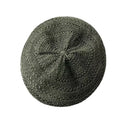 Womens Summer Beret Hat French Style Beanie Hats Hollow-Out Vintage Painters Woven Cap Artist Hat