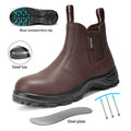 JIANKUN CE High Cut Work Safety Shoes Men's Steel Toe Anti-Smashing Waterproof Anti-Puncture Construction PU Sole Women Sneakers